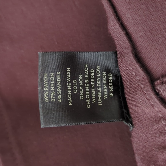 Ann Taylor Modern Fit Seasonless Stretch Trouser Pant Maroon size 8 - Picture 4 of 9